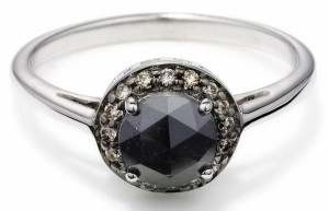 помолвочное кольцо с черным бриллиантом