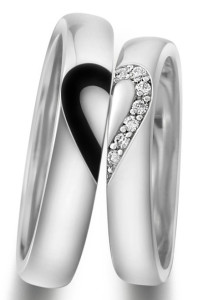 Парные кольца с сердцем-www.yoyoon.com