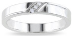 Мужское серебряное кольцо с бриллиантами - фото overstock.com