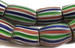 Венецианские бусины шеврон дыня радужной окраски - использовались в африканской торговле - etsy.com