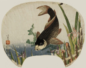 Hokusaj Karp i irisy Museum of Fine Arts
