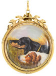 Медальон-двусторонняя-миниатюра-с-портретом-собаки---1910г.---georgianjewelry.com