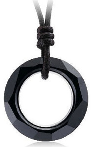 Swarovski-Black-Crystal-Circle-Pendant-For-Men---restys.net