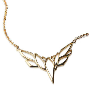 Золотое колье в форме птицы, Lisa Kim Fine Jewelry